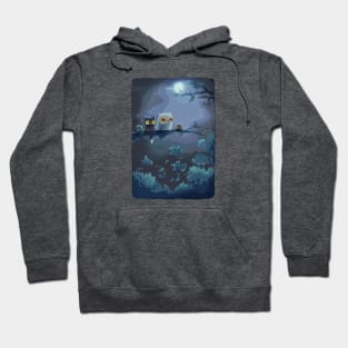 Black Cat & Owl Twilight Nights Hoodie